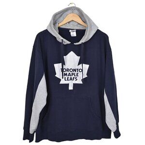NHL Toronto Maple Leafs Hoodie Sweatshirt Blue White Size Large